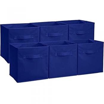 GREATOOL Caja de Almacenaje Plegable, Pack 6 Unidades, 31x31x31cm, Cajas organizadoras en Tela, Caja para organizar Ropa, Juguetes y Sábanas en Armarios