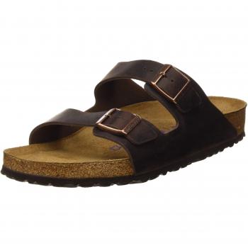 Birkenstock Arizona Soft Footbed Oiled Nubuck Leather Unisex Slide Sandals - Habana Color