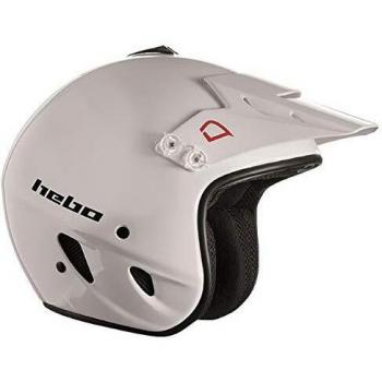 HEBO Trial Zone Policarbonato Casco, Blanco, Talla S