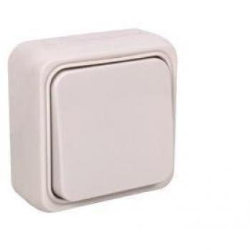Conmutador Interruptor de Superficie Modelo Atlantis 10A Blanco
