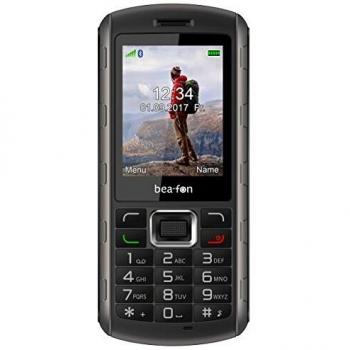 Bea-fon AL560 - Teléfono Móvil Outdoor, Pantalla de 2.4 pulgadas, Cámara de 1.3 MP, MicroSDHC, Negro y Plata