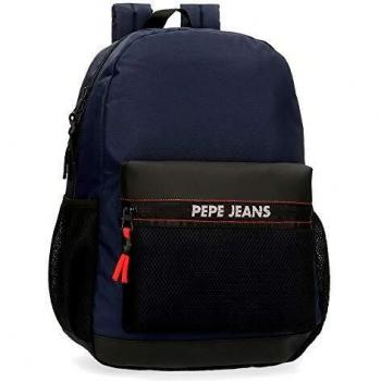 Pepe Jeans Split Mochila para Portátil 15,6 Azul 32x44x15 cms Poliéster 21.12L