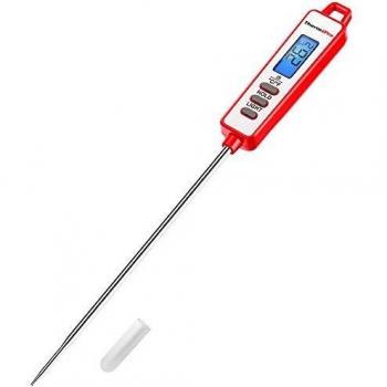 ThermoPro TP-01 Termómetro Cocina de Lectura Instantánea con Sonda Larga Termómetro Carne Digital para Cocinar Alimentos Líquidos Aceite BBQ Barbacoa Comida Leche Agua