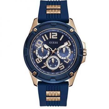 GUESS Men's Analog Quartz Watch with Silicone Strap GW0051G3