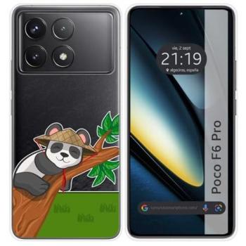 Funda Silicona Transparente Panda para Xiaomi Poco F6 Pro 5G