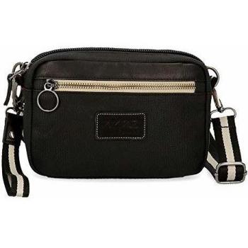 Pepe Jeans Strike Bolso de Mano con Bandolera Negro 19x13x4,5 cms algodón