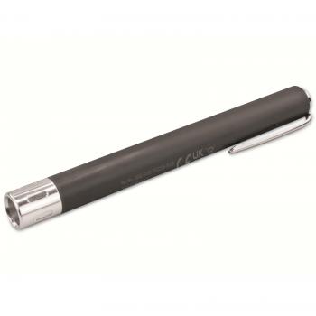 Lámpara de lápiz óptico Ansmann PLC15B con bombilla de 2.200 Kelvin, luz cálida, color negro/plateado