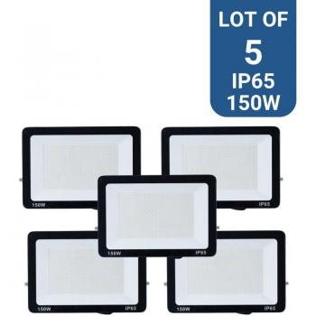 Pack x 5 Proyectores LED Exterior 150W - 95lm/W - IP65 - Blanco Frío