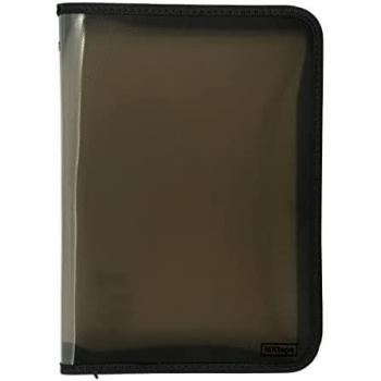 MKtape Carpeta de Plástico con Cremallera - Tamaño Folio - Color Negro