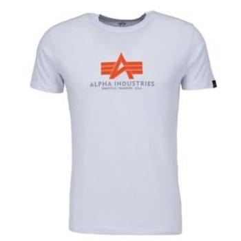 Camiseta Alpha Industries Rubber Basic Tee Blanca - 100% algodón, corte clásico, logo de la marca en el pecho, manga corta, color blanco
