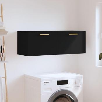 Gabinete de pared negro 100x36,5x35 cm madera multicapa vidaXL