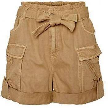 Vero Moda Vmadalie HR Twill Shorts Pantalones Cortos, Nómada, L para Mujer