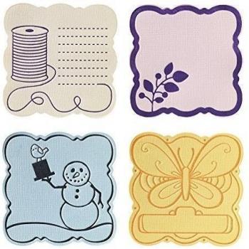 Fiskars 0096 - Set de 4 placas complementarias medianas, diseño cuadrado redondeado