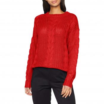 Vero Moda Vmalpine LS O Neck Blouse BF, suéter para Mujer, Rojo Chinese Red, 40