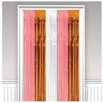 Amscan 242679 - Decoración de Puerta Colgante de lámina de Rubor de Oro Rosa - 2,43m