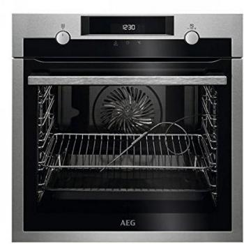 Horno Eléctrico Pirolítico AEG BPE546120M, Multifunción, 71L, 3000W, Clase Energética A+, Acero Inoxidable con Sonda y Touch Control