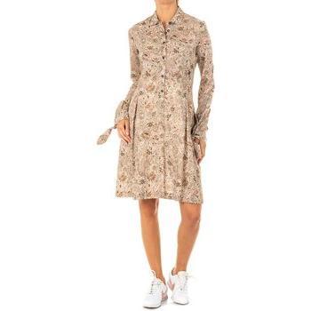 Vestido manga larga con cuello de solapa KWD002 para mujer
