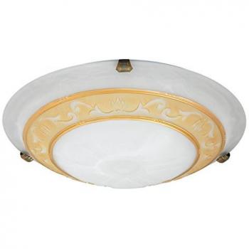 Plafón Laretta D40 cm de Cristal y Metal, Estilo Clásico, E27, IP20
