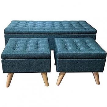 Set 3 banquetas baúl