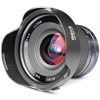 Objetivo Meike MK 12mm F2.8 para Nikon 1, Montura Nikon 1, Apertura f/2.8-22, Color Negro