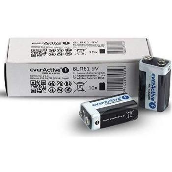 Pilas alcalinas EverActive Pro 6LR61/9V - 10 uds
