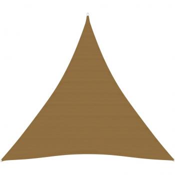 vidaXL Toldo de vela HDPE gris taupe 160 g/m² 3x3x3 m