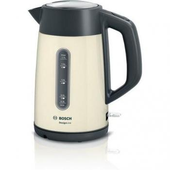 Bosch TWK4P437 Hervidor de Agua Eléctrico 1.7L 2400W Color Beige y Negro