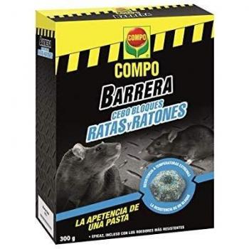 Compo Repelente Barrera de Roedores Bloques para Ratas y Ratones Ultra, Pastillas, Cebo para portacebos, 31 Unidades