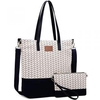 Bolso Mujer Bolso de Hombro Bolsos de Mano Bolsa de Lona Grande