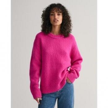 Gant Jersey de lana bouclé para hombre con cuello redondo