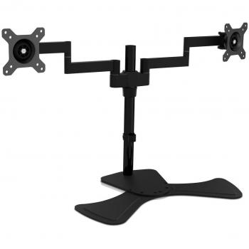 V7 DS1FSD-1E - Soporte de escritorio giratorio doble para pantallas de 27''