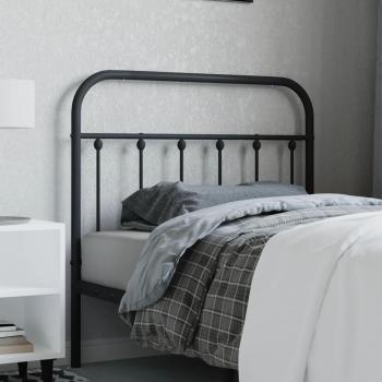 vidaXL Metal Headboard Black 100 cm