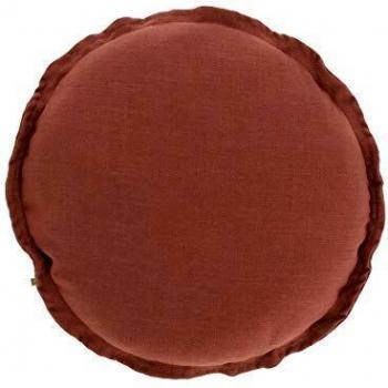 Kave Home - Funda cojín Maelina Ø 45 cm granate