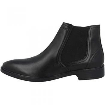 Geox U Gladwin A Black Leather Chelsea Boots for Men Size 45