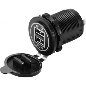 Cargador USB Doble para Coche con Luz LED 12V-24V, Compatible con Chevrolet Cruze, Lacetti, Aveo, Captiva, Trax, Sail y GAZ Gazelle