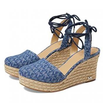Sandalias de cuña Michael Kors 40S2MGMS2Y para mujer, color azul, talla 38.5 EU/IT