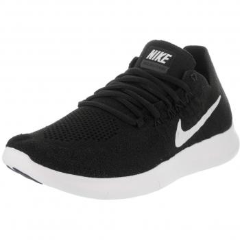 Nike Wmns Free RN Flyknit 2, color Black/White-Black, tamaño 10