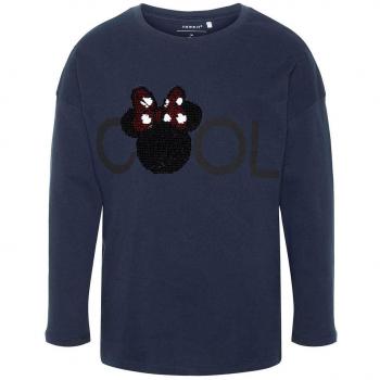 NAME IT Camiseta Manga Larga Lentejuelas NIÑA Minnie Dania - 116, Dark Sapphire