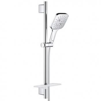 Grohe 26584000 26584000-Rainshower SmartActive 130 Cube Conjunto de Ducha con Barra 3 chorros