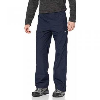 CMP Men's Waterproof Pants with Full-Length Side Zips - Grey/Black/Blue