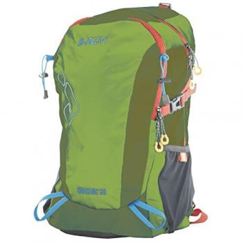 Mochila Joluvi Caucaso 38L Impermeable Unisex Cítrico/Pistacho para Senderismo Cómodo