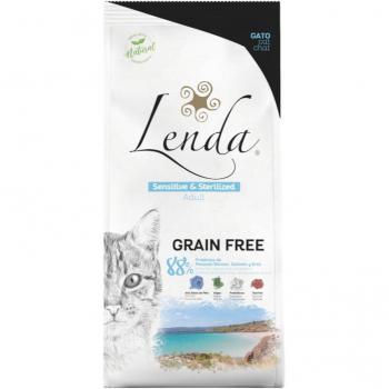 Lenda Adult Cat Sensitive & Sterilized Grain Free Dry Food for Overweight Sterilized Cats 2 Kg
