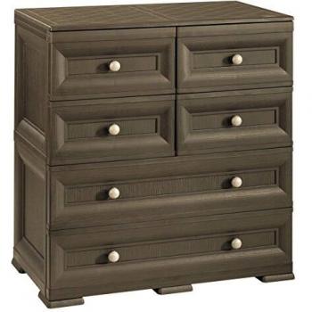 Cómoda Omnimodus de Madera, 6 Cajones, Wengué, 79x47x85.5 cm