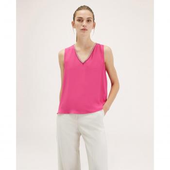 Top Elegante de Mujer Motivi con Bordado de Piedras de Cristal