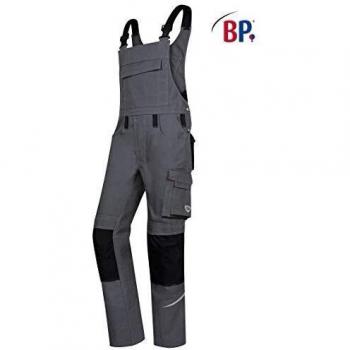 Pantalón de Trabajo con Tirantes BP® 1804, Gris Oscuro/Negro, Talla 58, Con Elementos Reflectantes y Bolsillos para Rodilleras