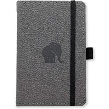 Dingbats* Cuaderno A6 Wildlife Puntinato - Tapa Dura de Cuero PU - Diario Ideal para Trabajo y Viajes con Cierre Elástico, Soporte para Bolígrafo y Marcador