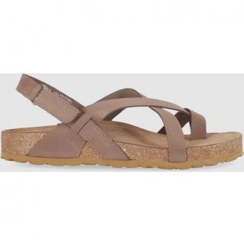 Sandalias planas de piel para mujer - Chika10 Leather PALMAR 02 Marron/Brown