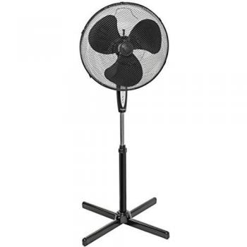 Bestron Summer Breeze Ventilador de Pie, Función Giratoria y Mando a Distancia, Altura: 122 cm, Ø 45 cm, 45W, Plástico, Negro