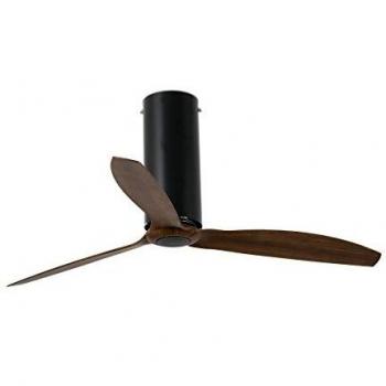 Faro Barcelona 32037 - TUBE FAN Ventilador de techo ø128 cms Negro Mate 3 Palas Madera