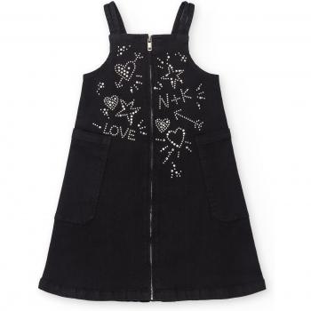 Tuc Tuc - Vestido de niña denim con strass y cierre de cremallera Ultimate City Chic